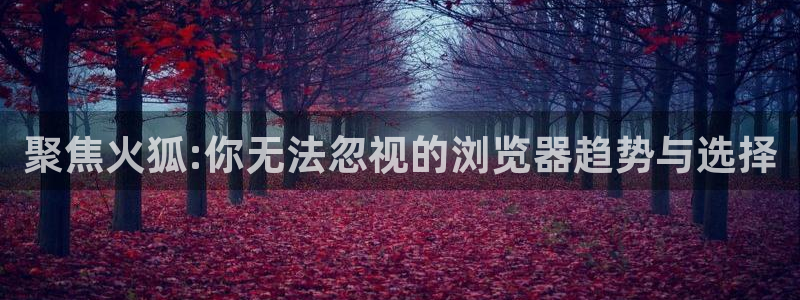 雨燕360体育免费直播足球：聚焦火狐:你无法忽视的浏览器趋势与选择